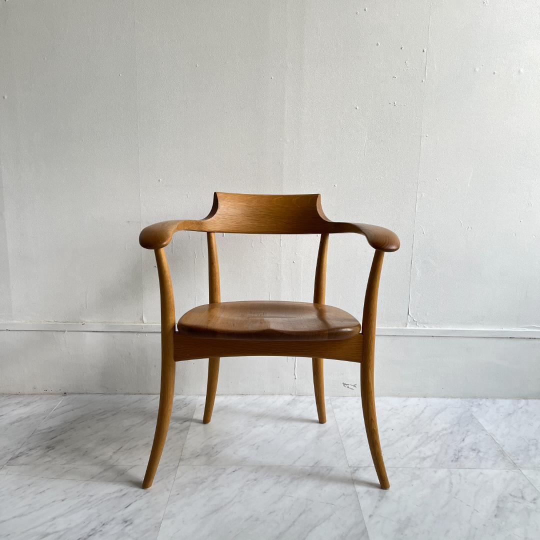 飛騨産業 HIDA キツツキ クレセント アームチェア オーク★美品 10年保証付】HIDA 飛騨産業 CRESCENT アームチェア 板座 ホワイト