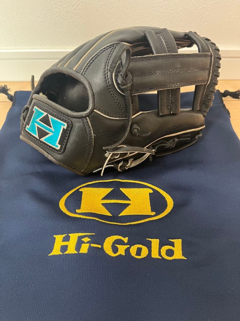 未使用　ハイゴールド　硬式内野手用グローブ　訳あり品 野球 ハイゴールド 硬式グローブ 内野手用 心極シリーズ HI-GOLD