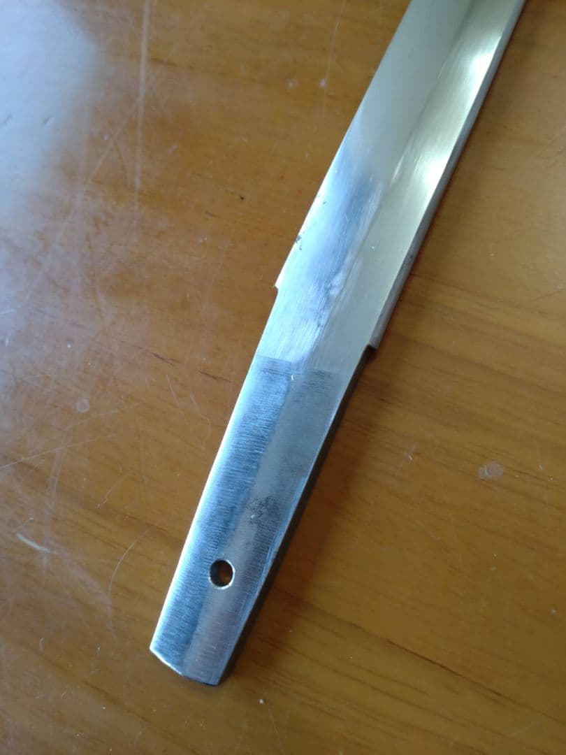 日本刀 残欠 切先部、刃長14.7cm合法サイズです 竹細工刀の