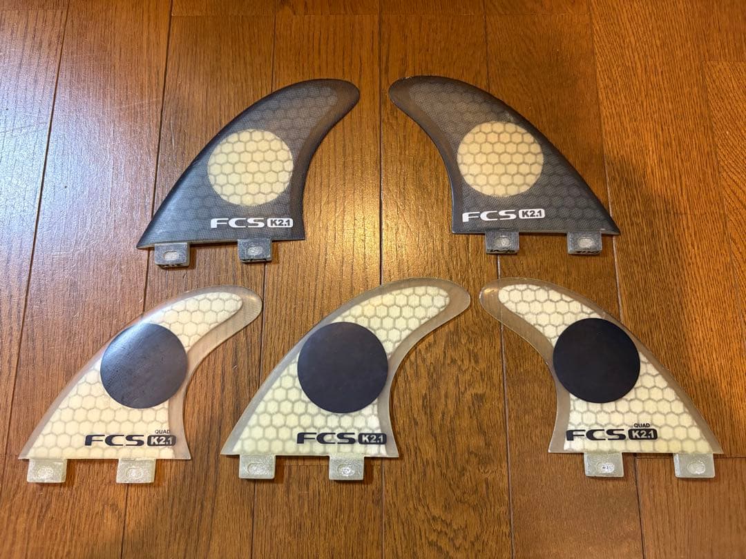 FCS K2.1 サーフボードフィン 5枚セット FCS FCS(エフシーエス) K2.1 PC トライクワッドフィン (5枚) セット M