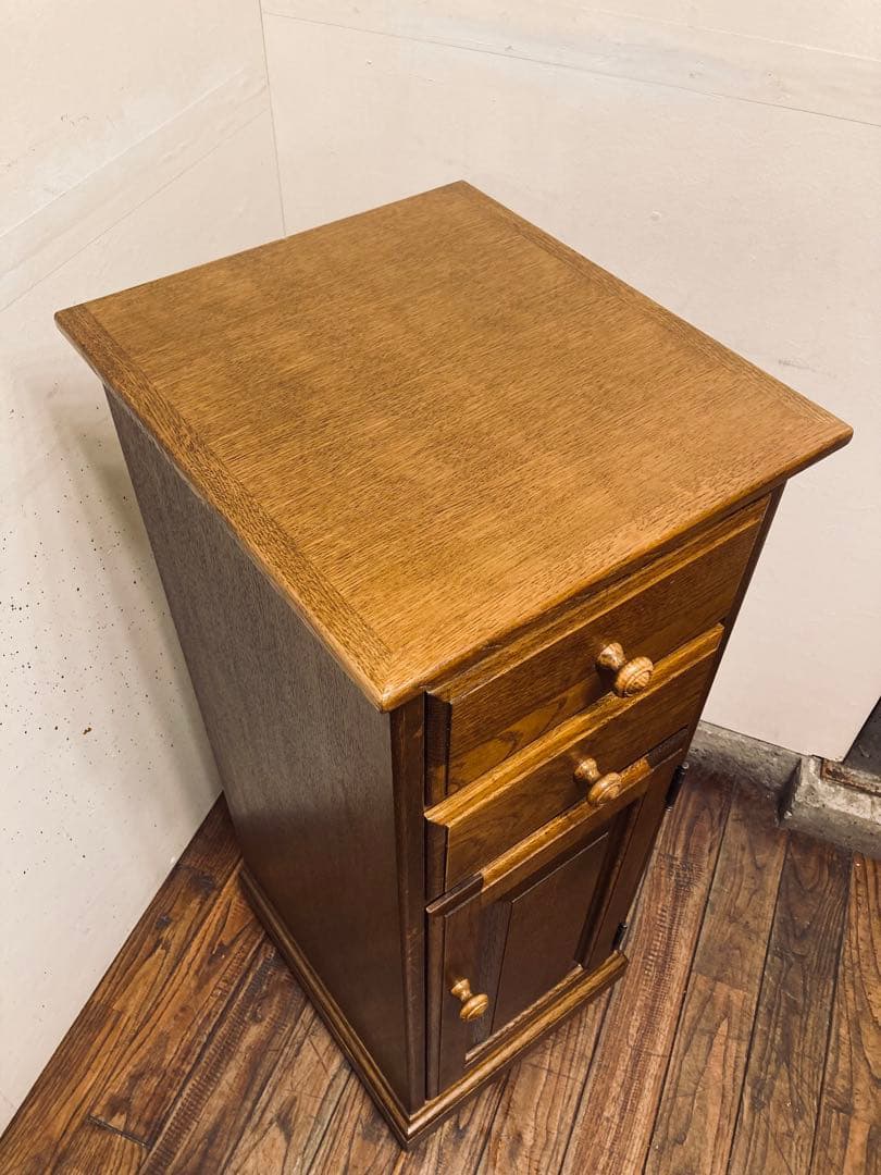 葉山家具 葉山ガーデン オーク材 スリムキャビネット キャスター付