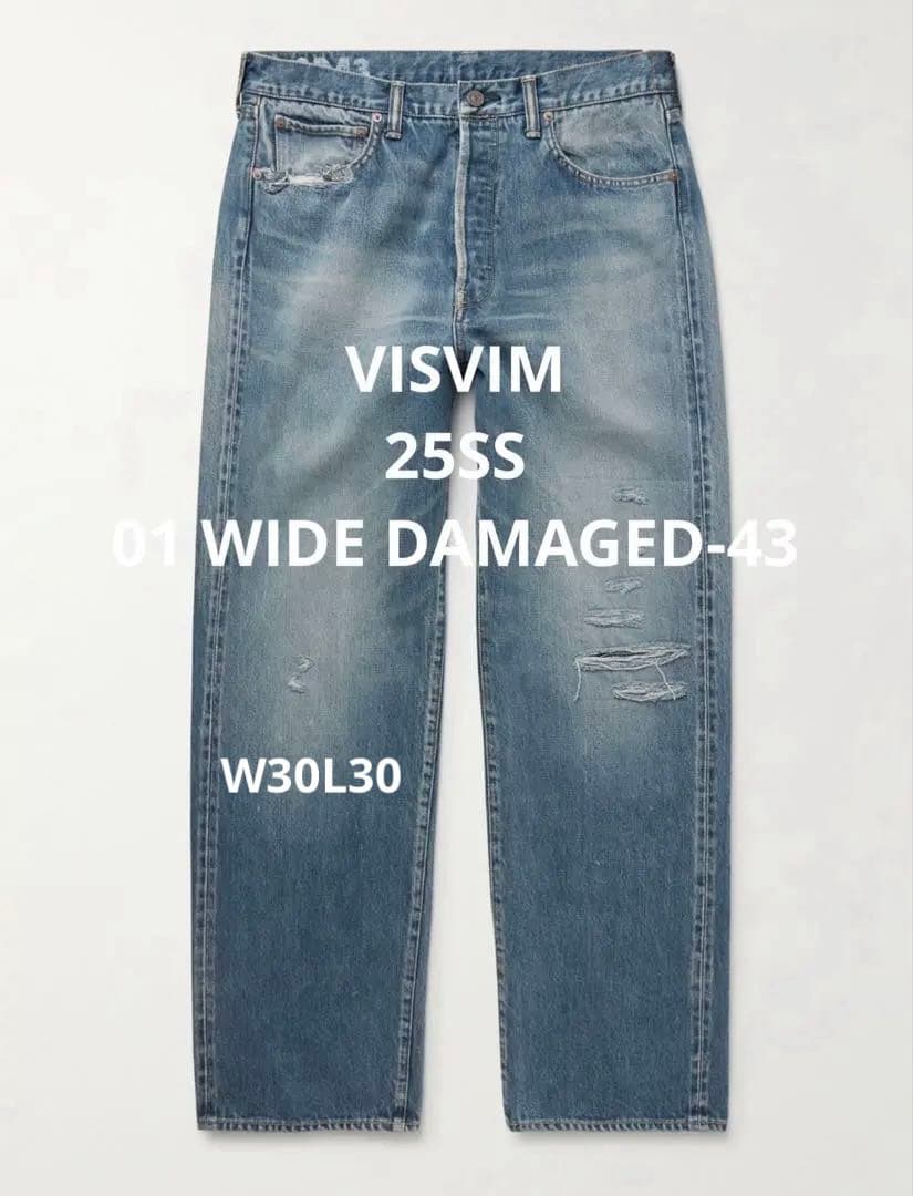 32x32] 25SS visvim 25SS 01 WIDE DAMAGED-43 デニム Visvim 01 Wide