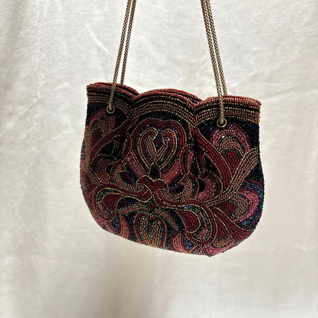 希少 未使用級 皇室御用達 LUMYはしもと ビーズバッグ パーティーバッグ 美品】Lumy ルミー はしもと ビーズ バッグ クラッチ 皇室御用達