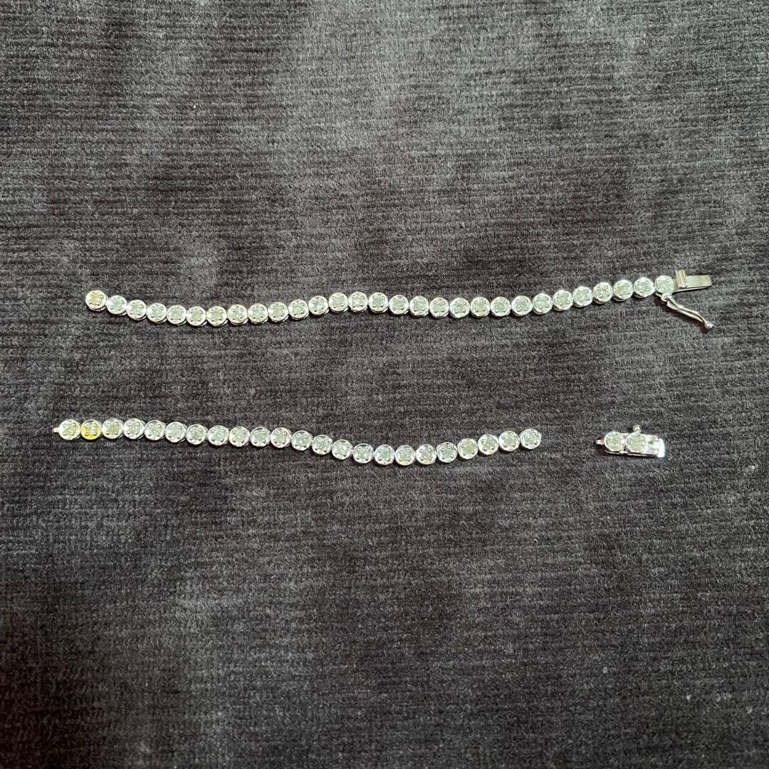 M*2様 K18WG テニスブレスレット ダイヤ1.00CT 総重量5g 18金 ダイヤモンド テニス ブレスレット ダイヤ ダイヤモンドブレスレット