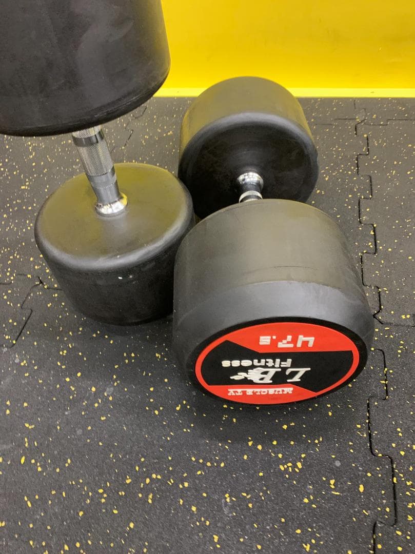 【30％OFF】ラバーダンベル 丸型 42.5kg×2個セット（合計85kg）