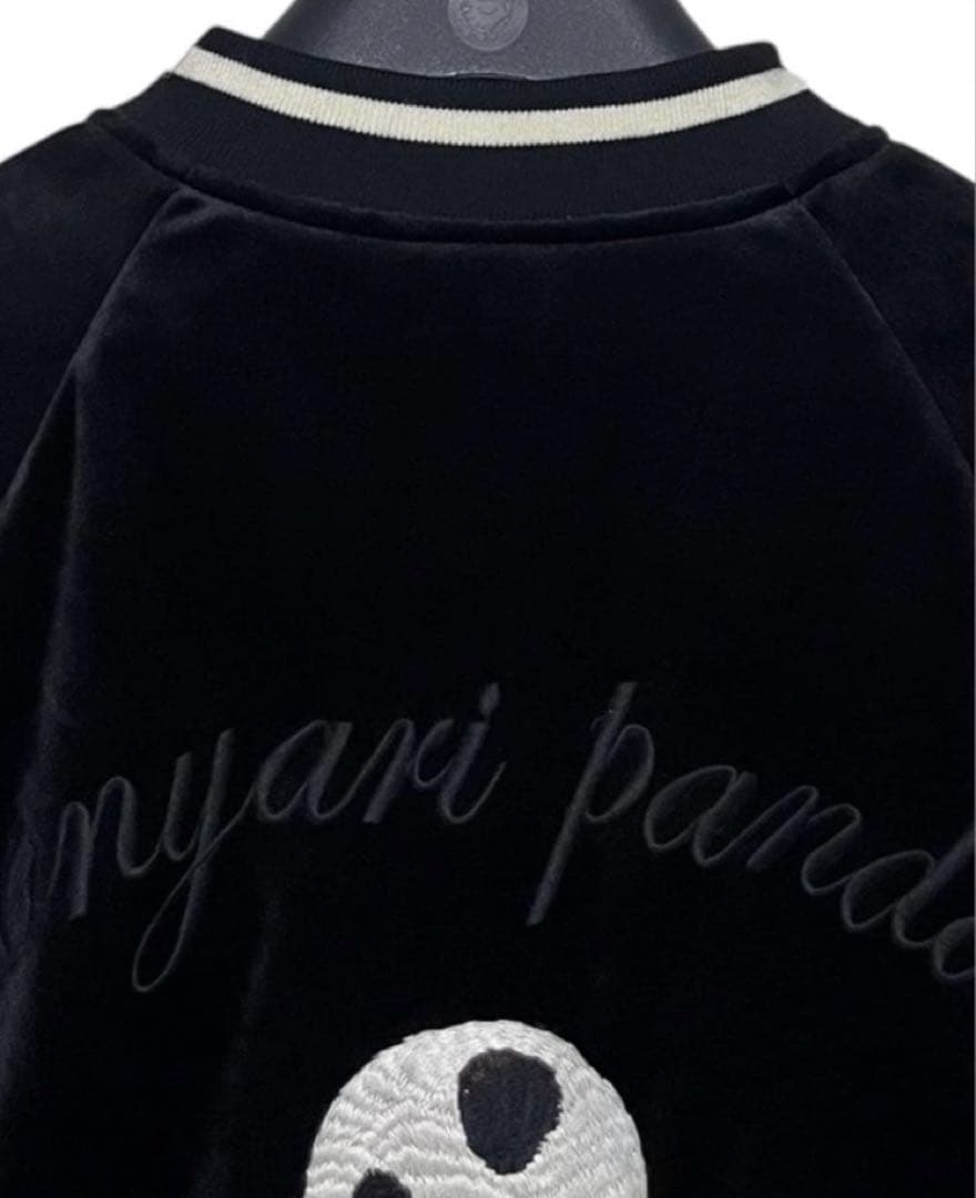 フランシュリッペ ぼんやりパンダ ベロアスカジャン サイズM ブラック