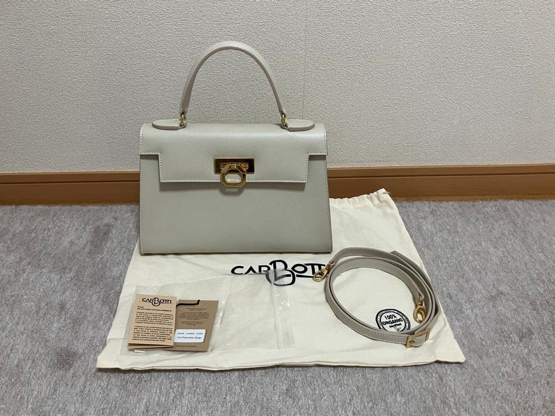 カルボッティ　エレナ　ベージュ　CARBOTTI カルボッティ CARBOTTI ハンドバッグ ショルダーバッグ エレナ