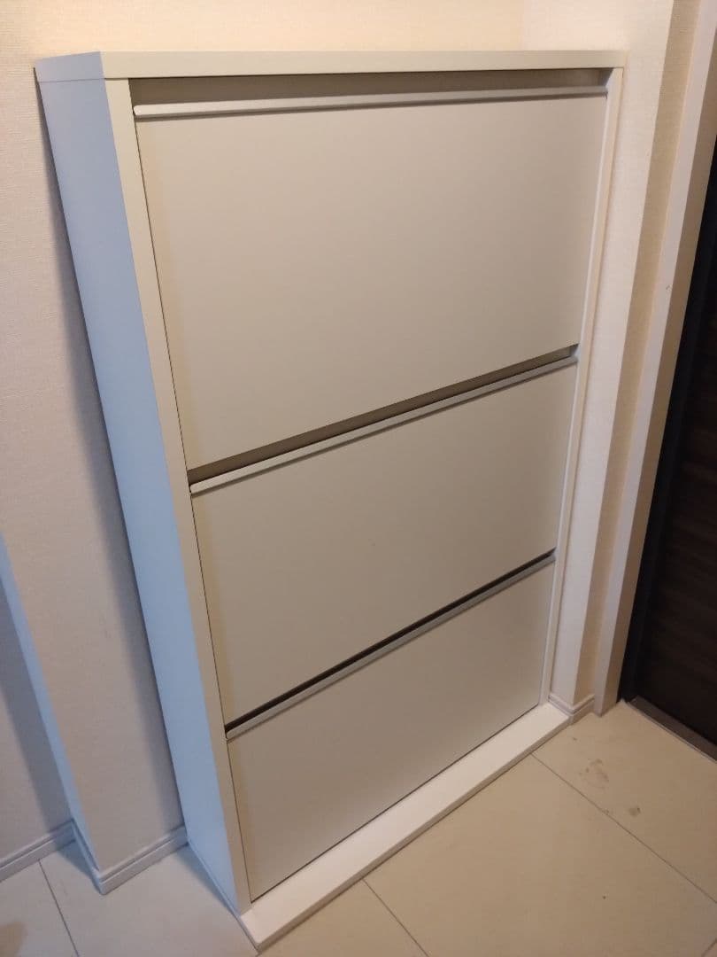 静かに閉まる薄型フラップシューズボックス シングル3段 静かに閉まる薄型フラップシューズボックス シングル3段 幅70cm 通販