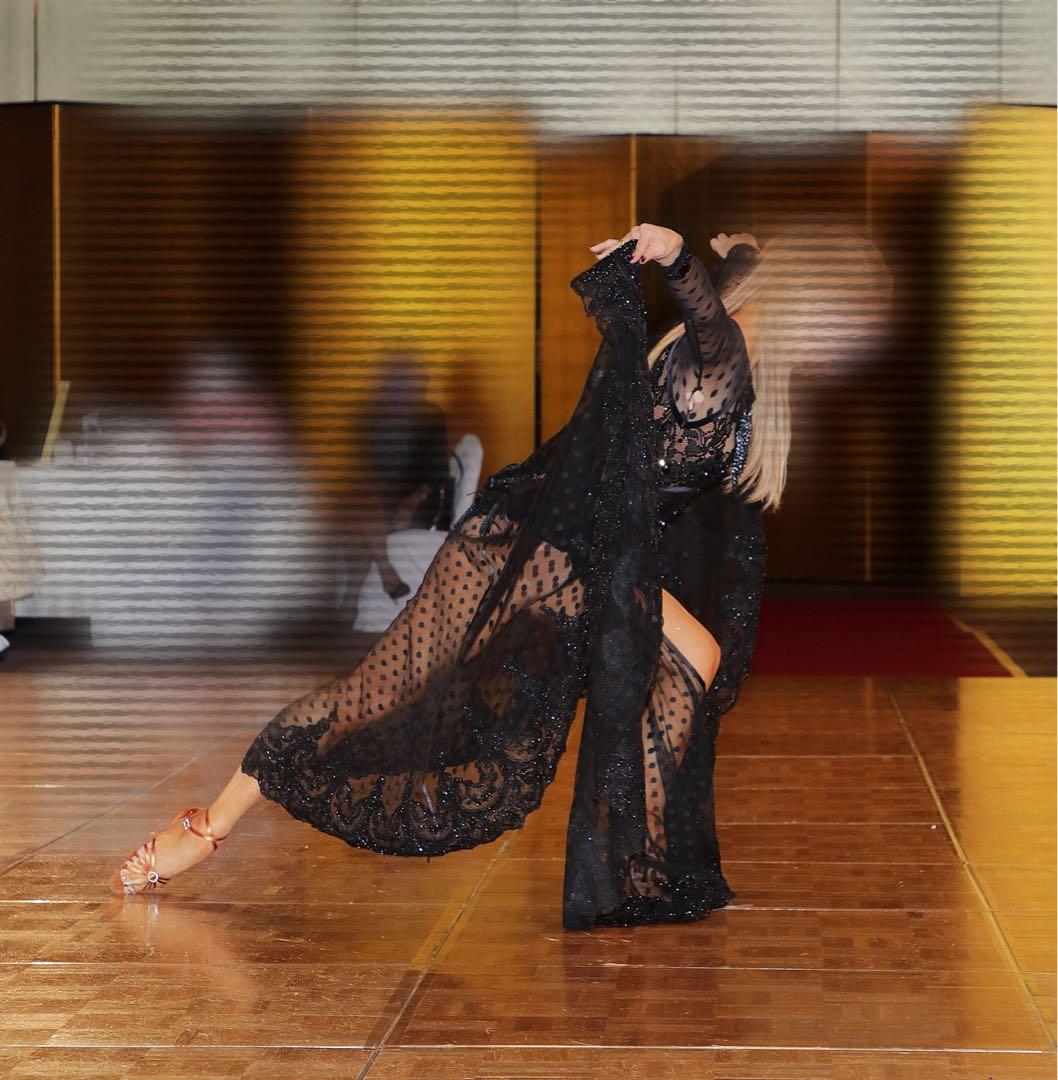 【まゆゆうさん専用】オクサナ着用Grand amour の黒と赤のパソドレス