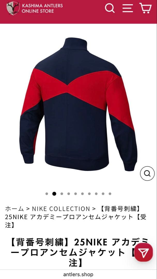 新品値下げ】鹿島アントラーズ 2025 ナイキアカデミープロアンセム