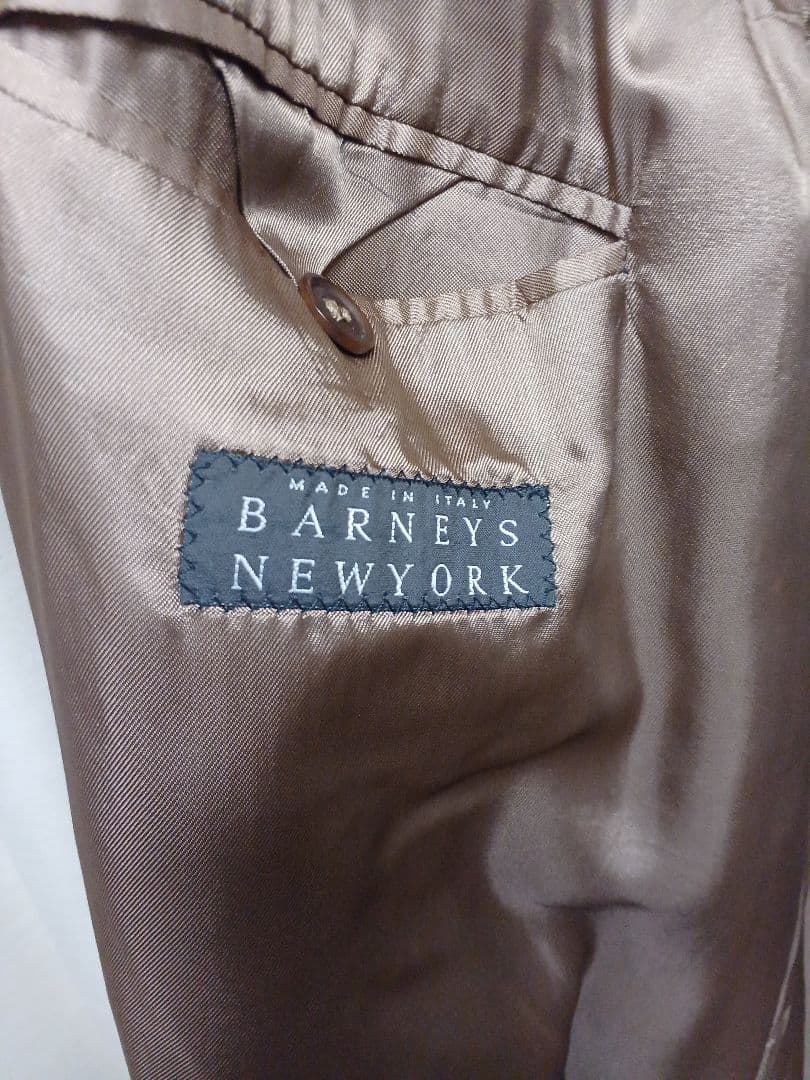 バーニーズニューヨークグレージュウールコート イタリア製 size46