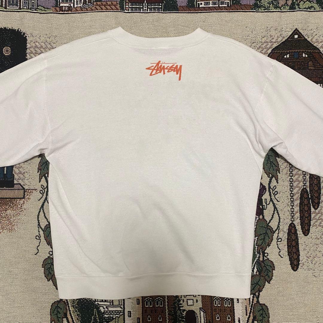 80s old stussy MIKE MILLER white sweat L - メルカリ