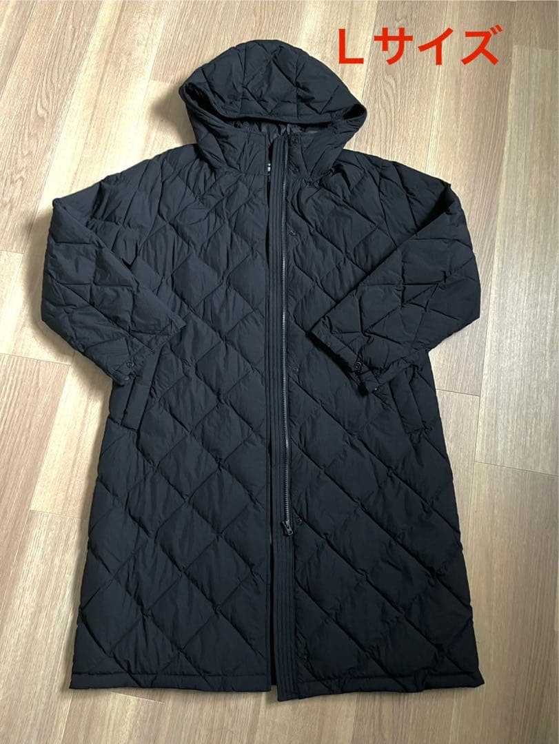 ユニクロ パフテックロングコートリラックスフィット ブラック L