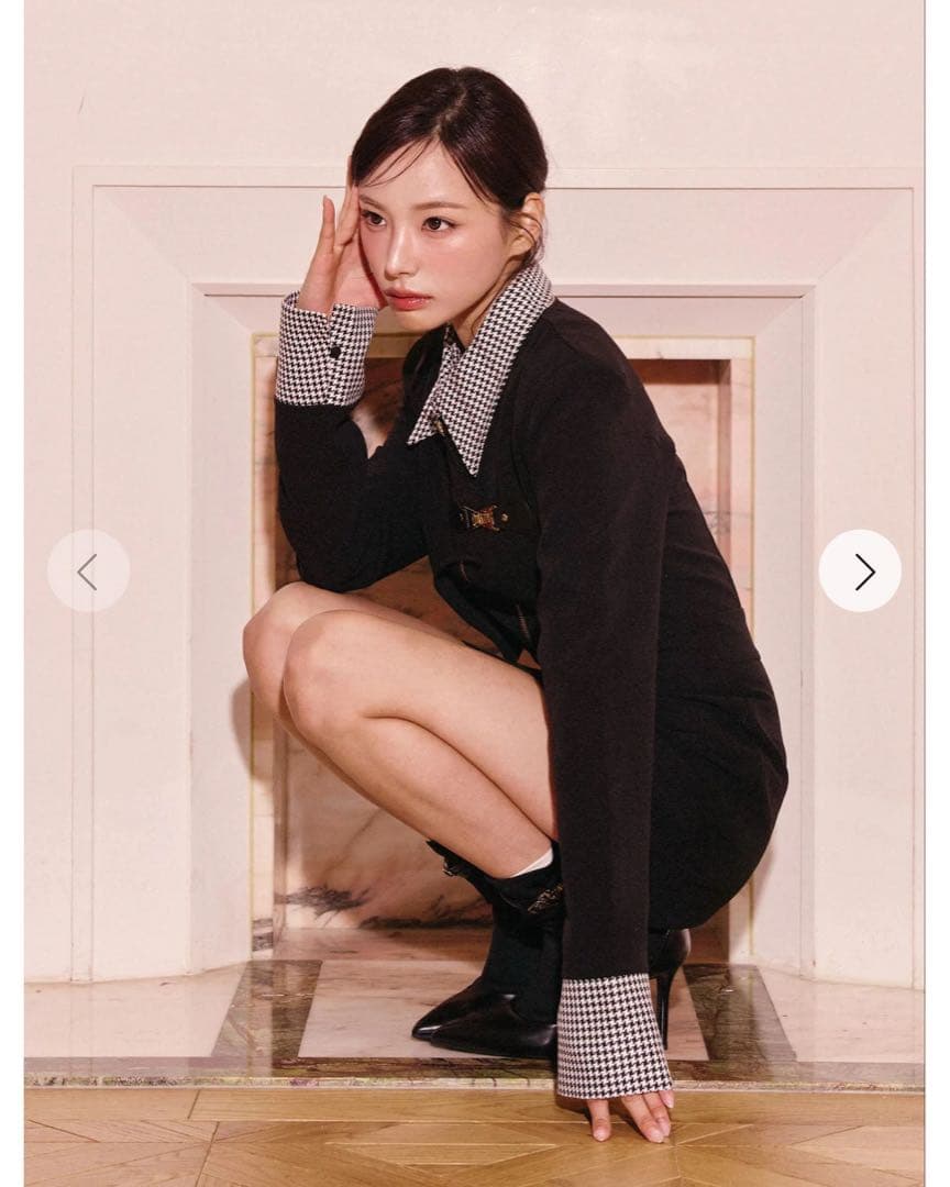 Randy アシンメトリーバックルハウンドワンピース アシンメトリーバックルハウンドワンピース – Randy