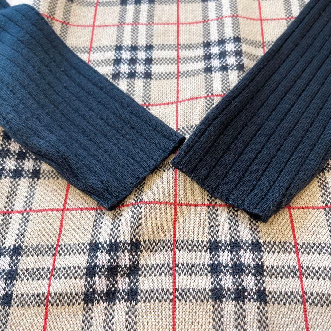 BURBERRY BLUE LABEL 切り替えニットスキッパーワンピース フ
