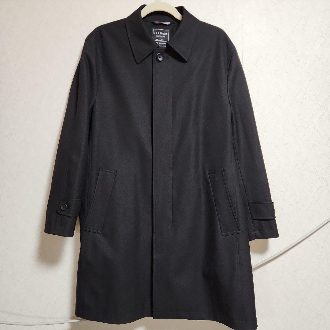 LES MUES 青木 AOKI ステンカラーコート メンズ L 特価】【WEB限定価格】はっ水 ストレッチ 防風 軽量暖かステンカラー