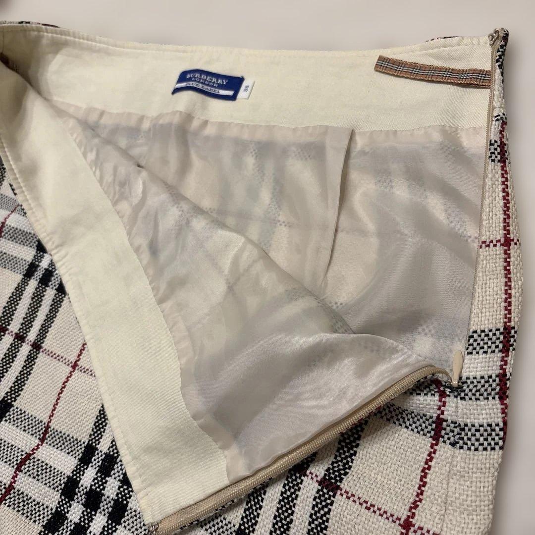 BURBERRY BLUE LABEL ノバチェック ミニスカート ベージュ38 - メルカリ