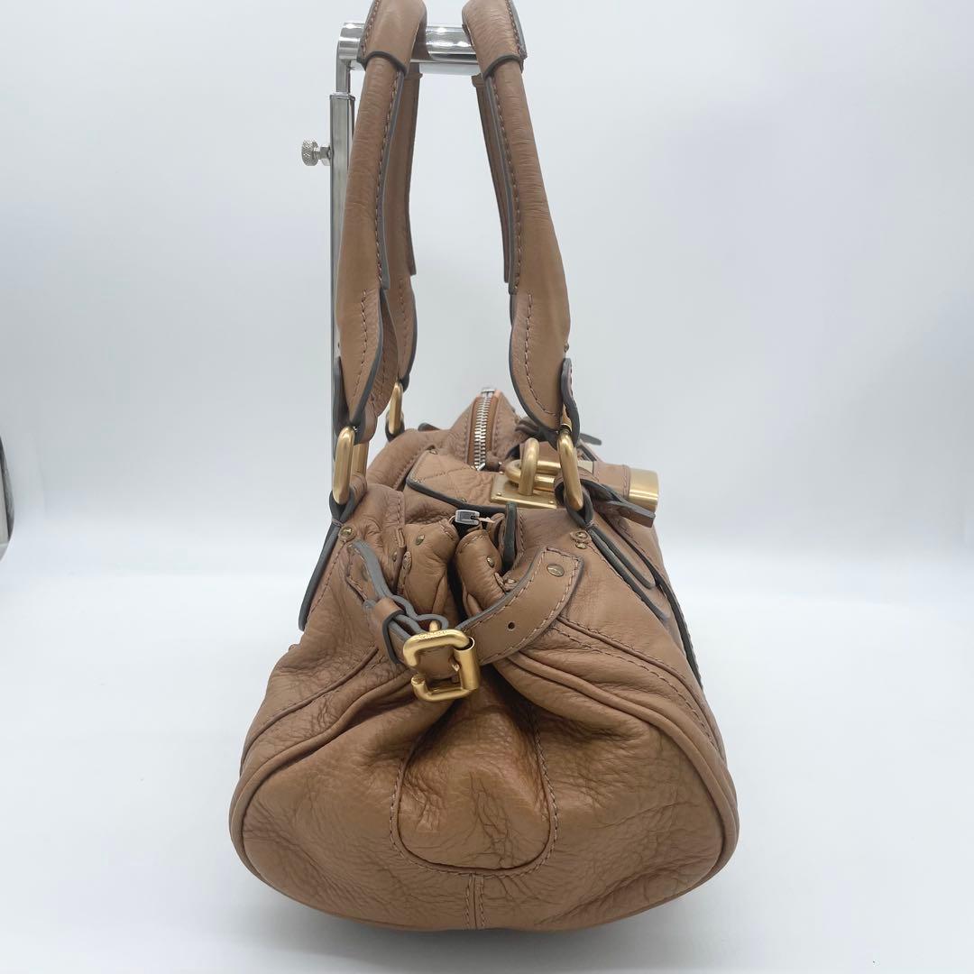 美品】 Chloe クロエ パディントン バンドバッグ 鍵 南京錠 ブラウン