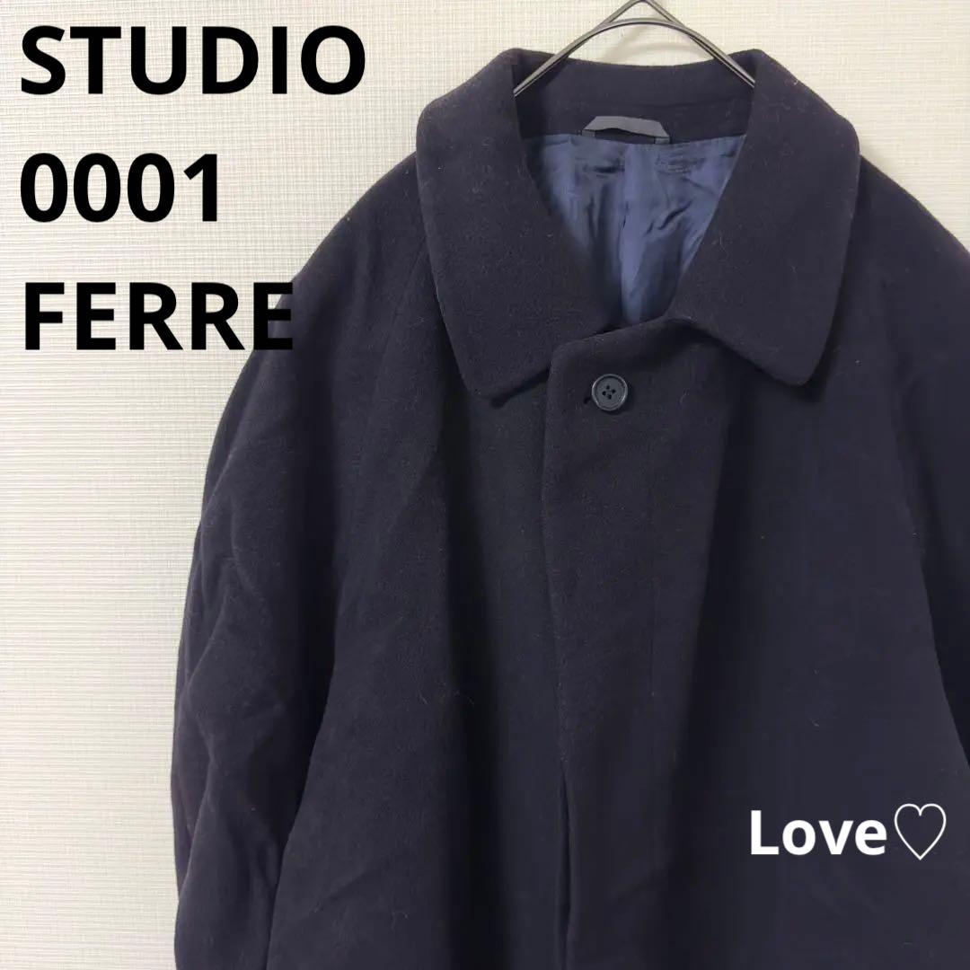 STUDIO 0001 FERRE ロングコート ポケット付 シンプル 希少 - メルカリ