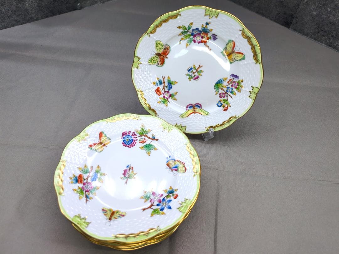 ヘレンド　ヴィクトリアブーケ（VBO）プレート　6枚セット　16.5cm