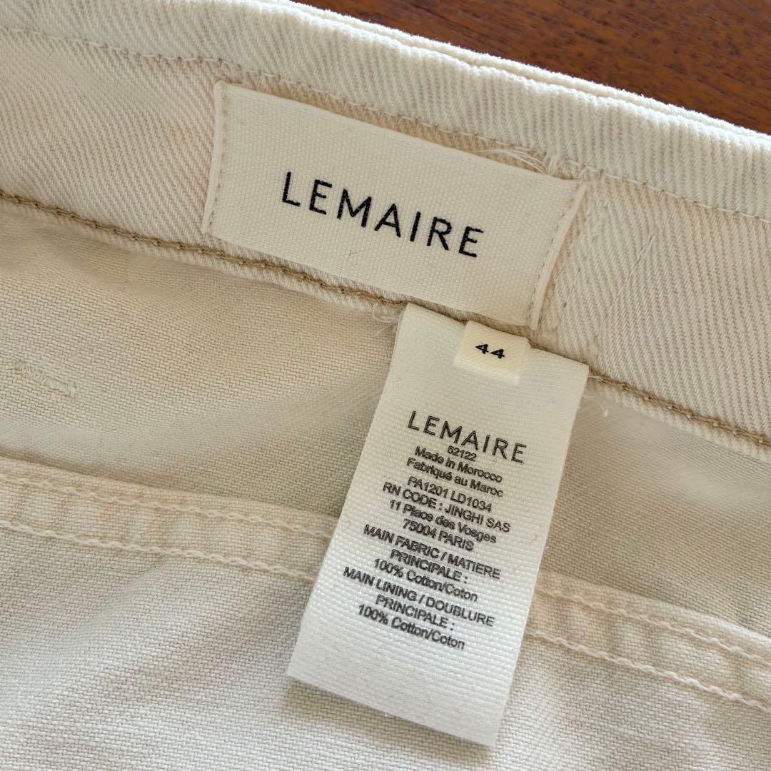LEMAIRE プリーツ ワークウェア パンツ オフホワイト