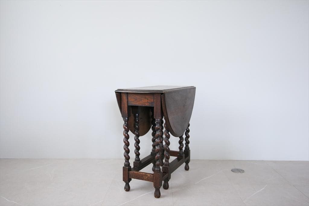 英国アンティーク木製ゲートレッグテーブル/ダイニング机バタフライ(89-178) アンティーク家具のKENT STORE