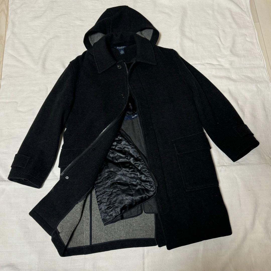 美品BrooksBrothersダッフルコートM黒イングランド製ウール BROOKS BROTHERS（ブルックスブラザーズ） ダッフルコート コート
