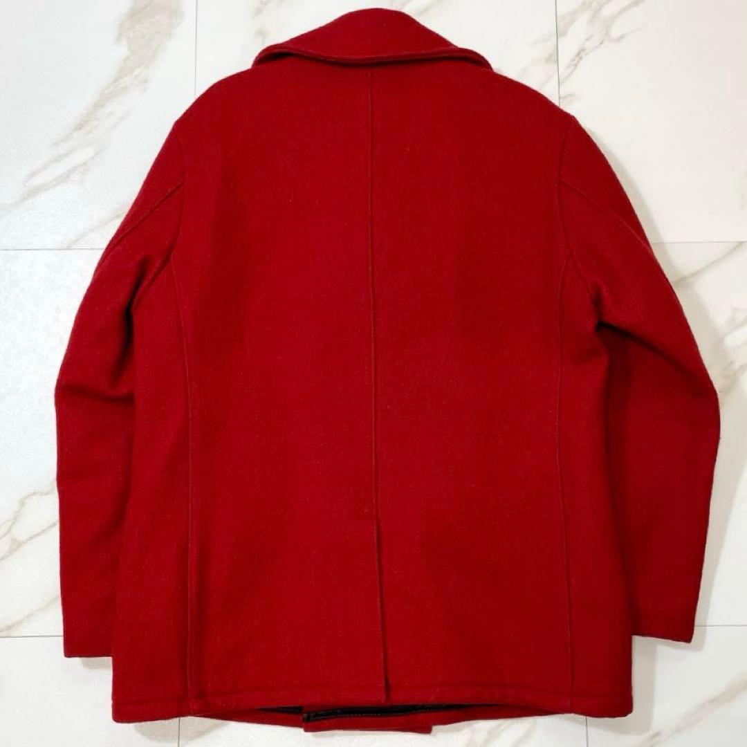 希少カラー】SCHOTT ショット ピーコート 裏地キルティング 40 赤