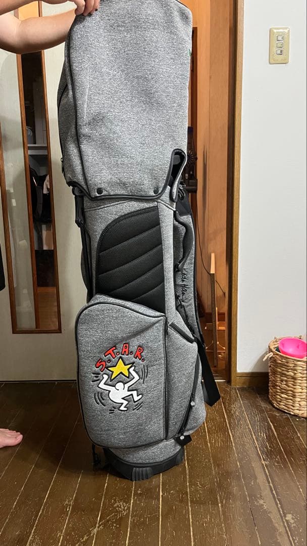 ジャンク品　キースヘリング　キャディバッグ キースヘリング ゴルフ シグネチャー キャディバッグ American flag