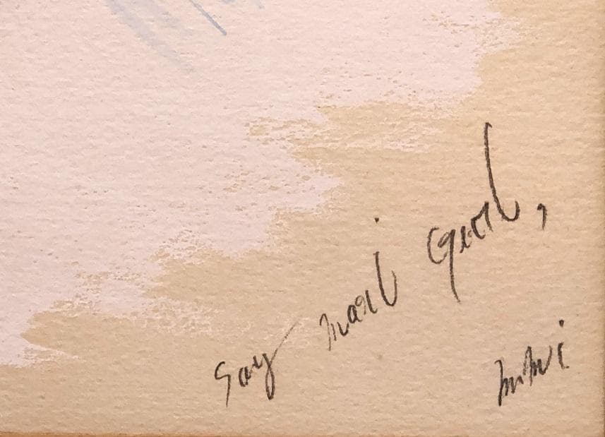 【 肉筆水彩原画 】　蔵出品　本紙45.5×37.7ｃｍ