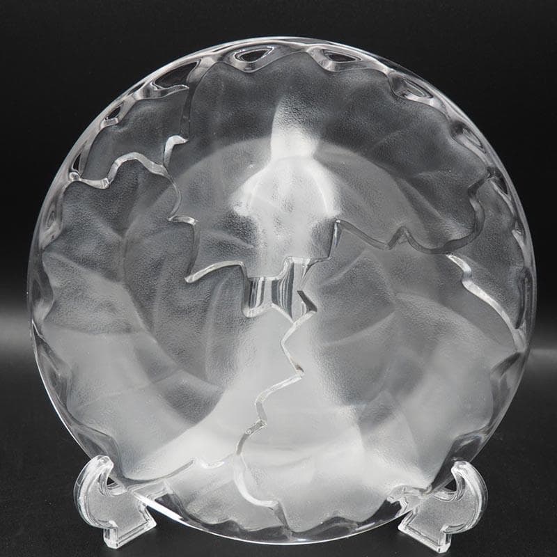 ラリック LALIQUE シェーヌ Chene プレート 22.5cm ペア
