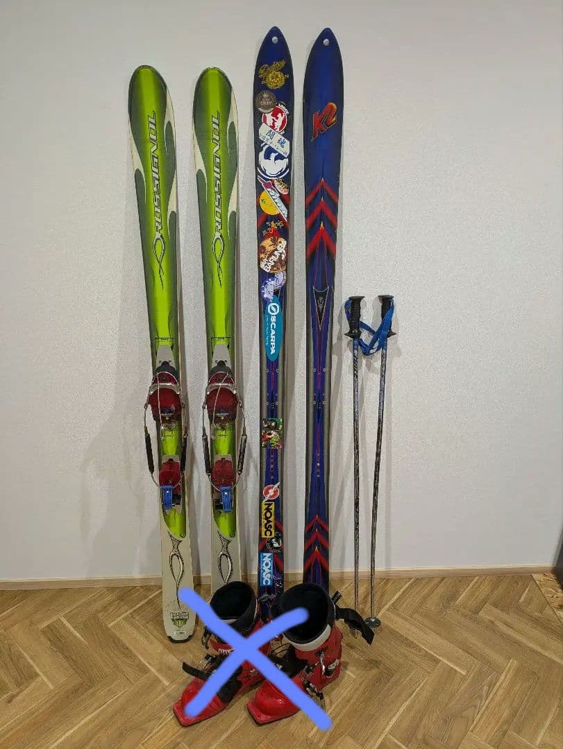 激安ROSSIGNOL テレマークスキー　バックカントリー板1セットおまけ付き★ ROSSIGNOL（ロシニョール） テレマーク バックカントリースキー 板