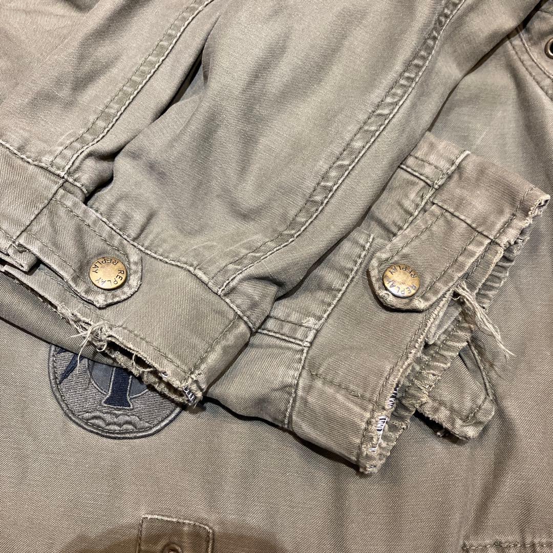 REPLAY モッズコート カーキ ミリタリー リプレイ ユニオンジャック