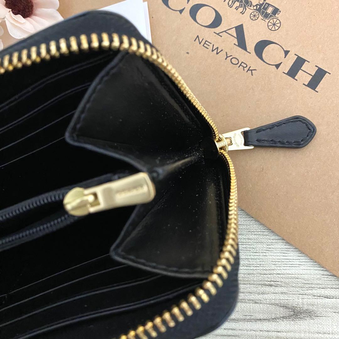《新品未使用》COACH コーチ　長財布 ブラック　キルティング　レザー　長財布