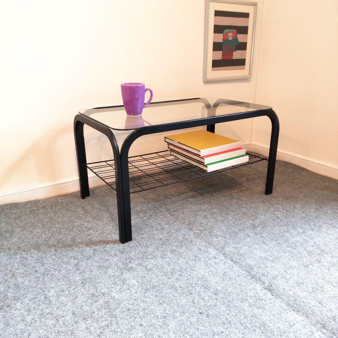 ヴィンテージ　ガラスコーヒーテーブル　昭和レトロ　網棚　メタルフレーム 楽天市場】アンティーク（素材（インテリア）ガラス・クリスタル