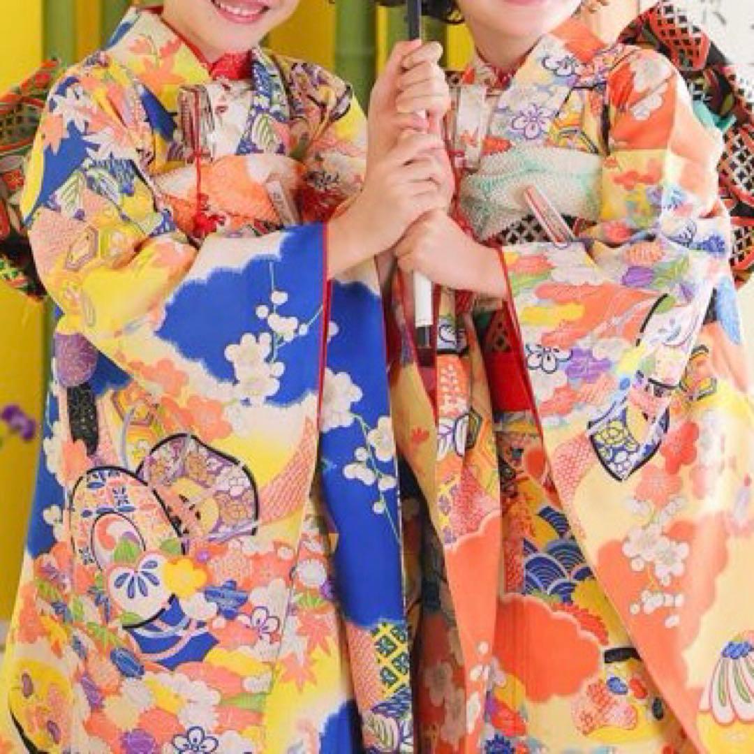 七五三 アンティーク着物 二着セット 双子 7歳 - メルカリ