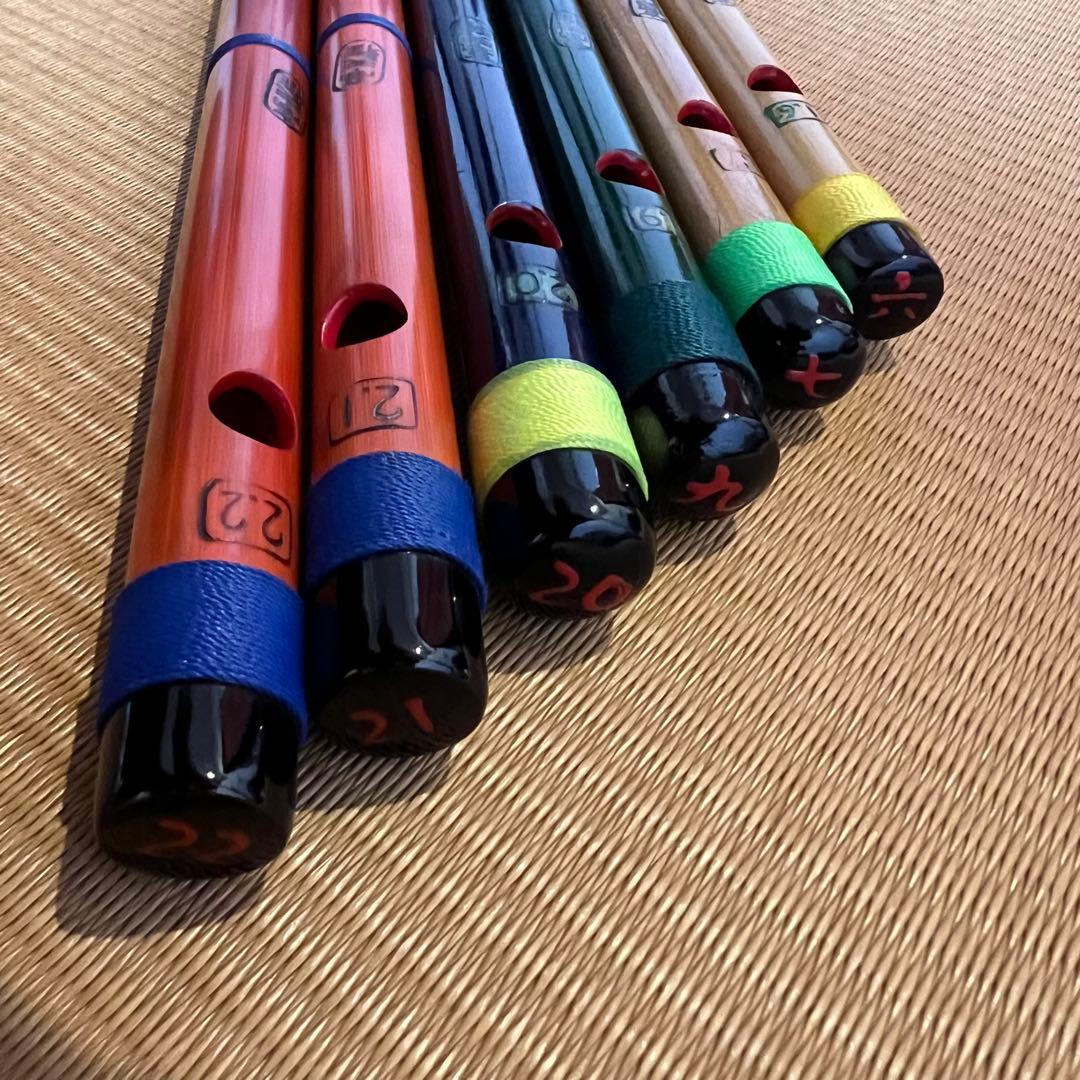 本日価格 天雅笛 各種6本まとめ売り（武田天雅作）篠笛 雅楽