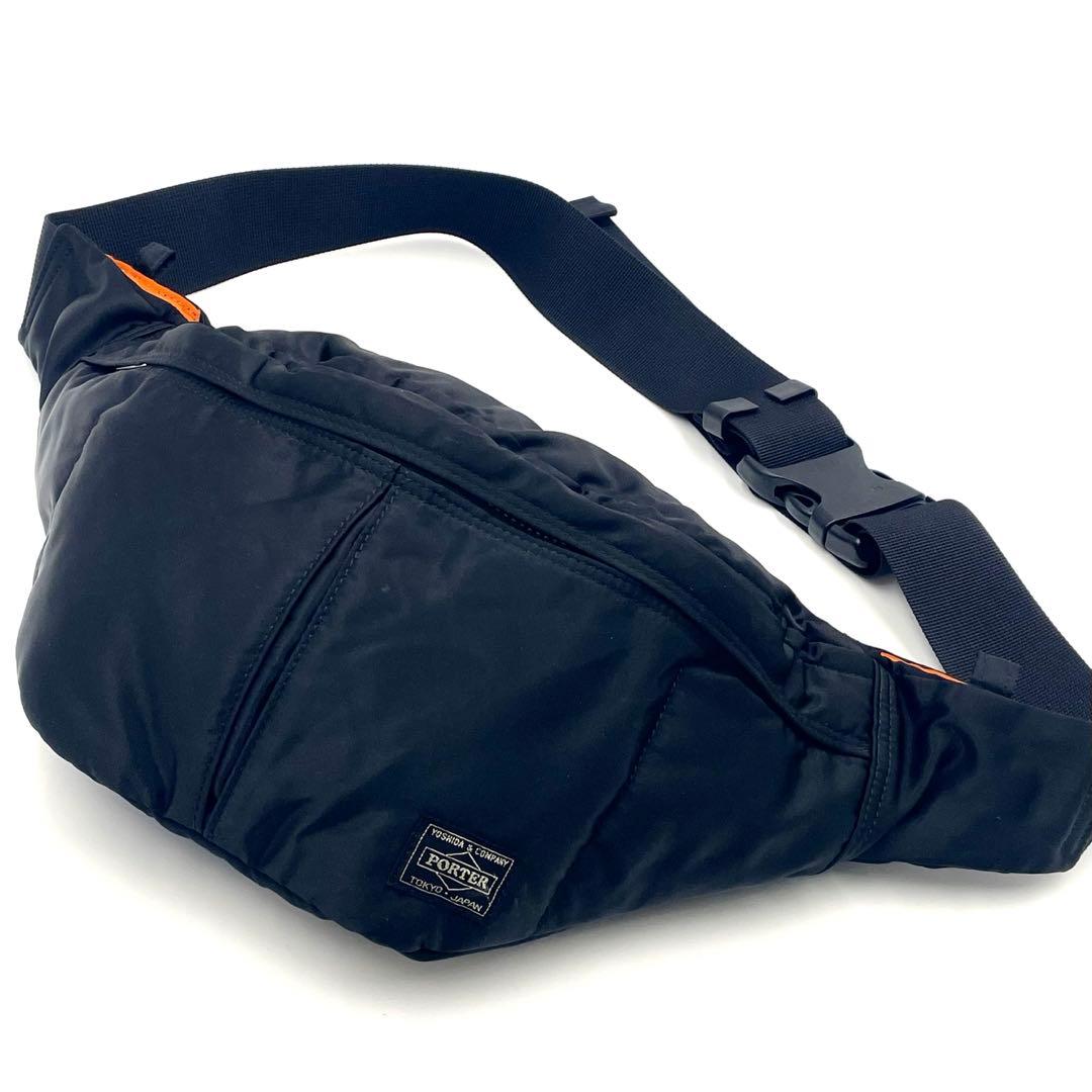 【未使用級】PORTER ポーター タンカー ウエストバッグ ボディバッグ 黒 PORTER ポーター TANKER タンカー ウエストバッグ ボディバッグ