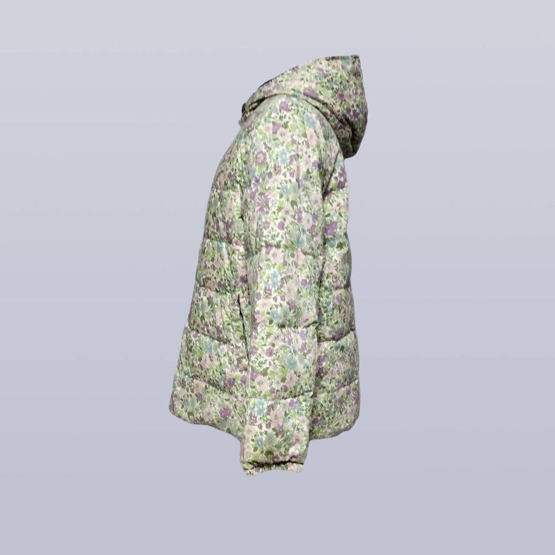 美品】ベルメゾン千趣会 リバーシブルダウンジャケット パープル