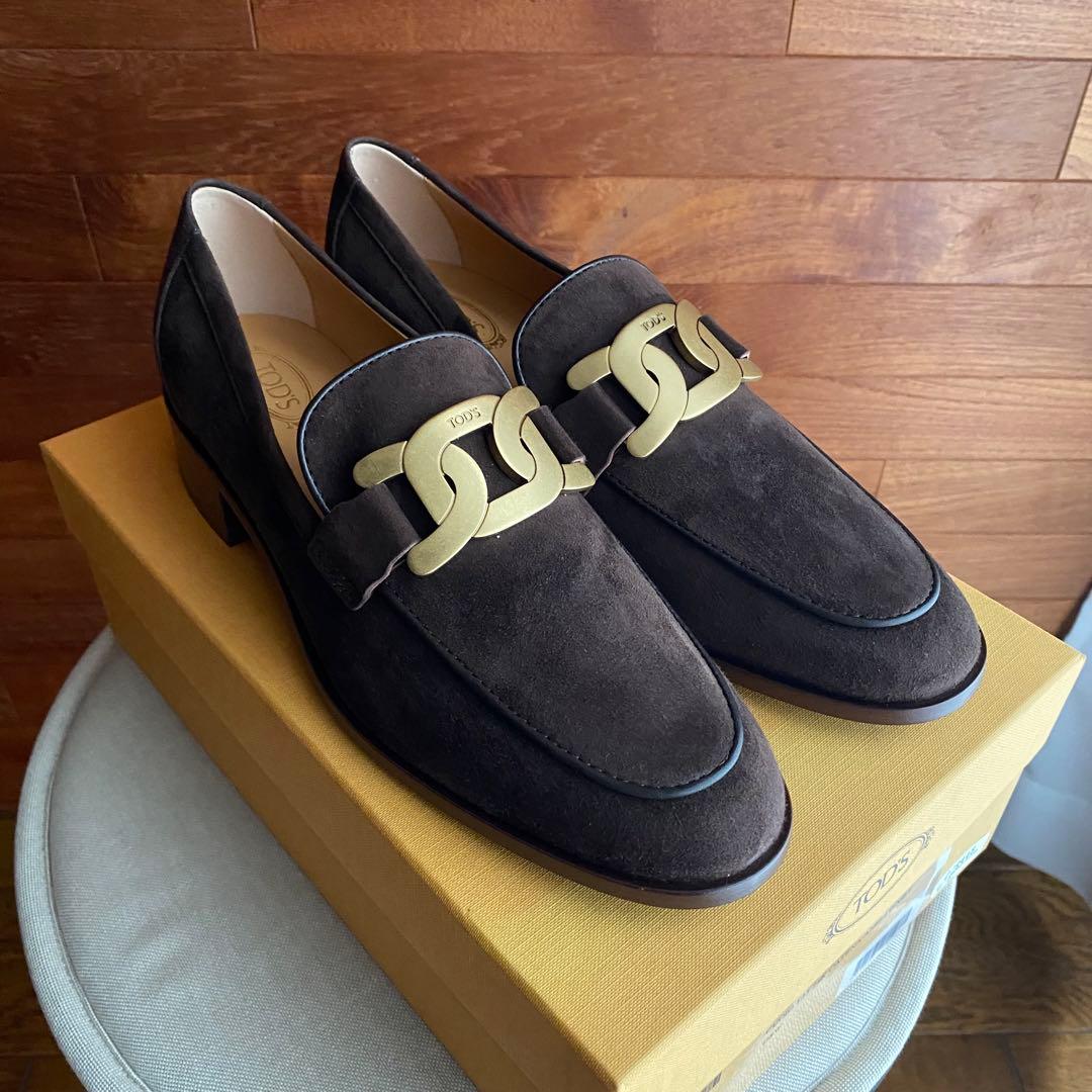 【TOD'S】トッズ ケイト レザー ローファー ヒール3.5 サイズ38.5 TOD'S（トッズ） TODS ローファー KATE ケイト XXW08D0HR40GOC