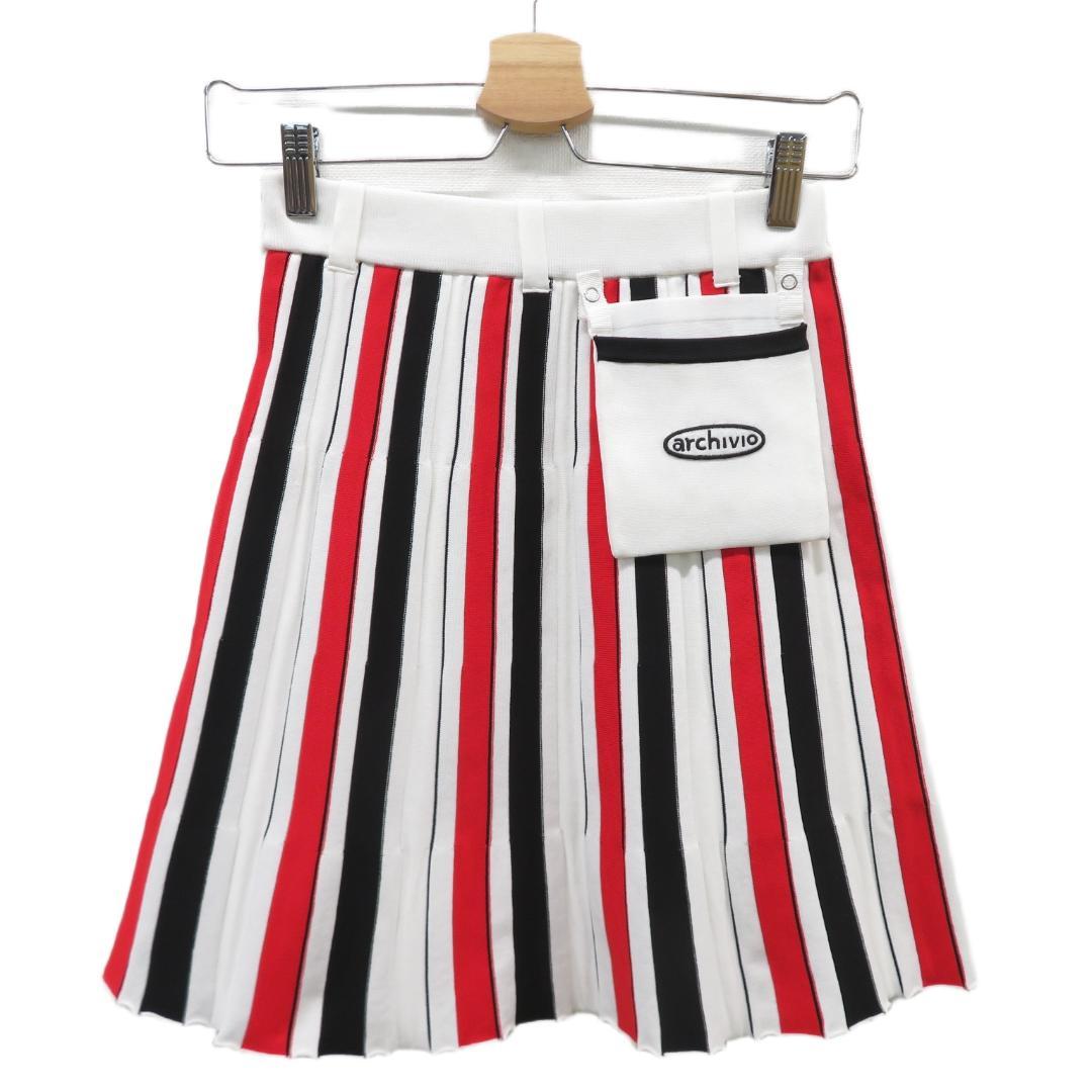 ARCHIVIO リバーシブルスカート レッド系 Sサイズ相当[C1740] r0062_01.jpg