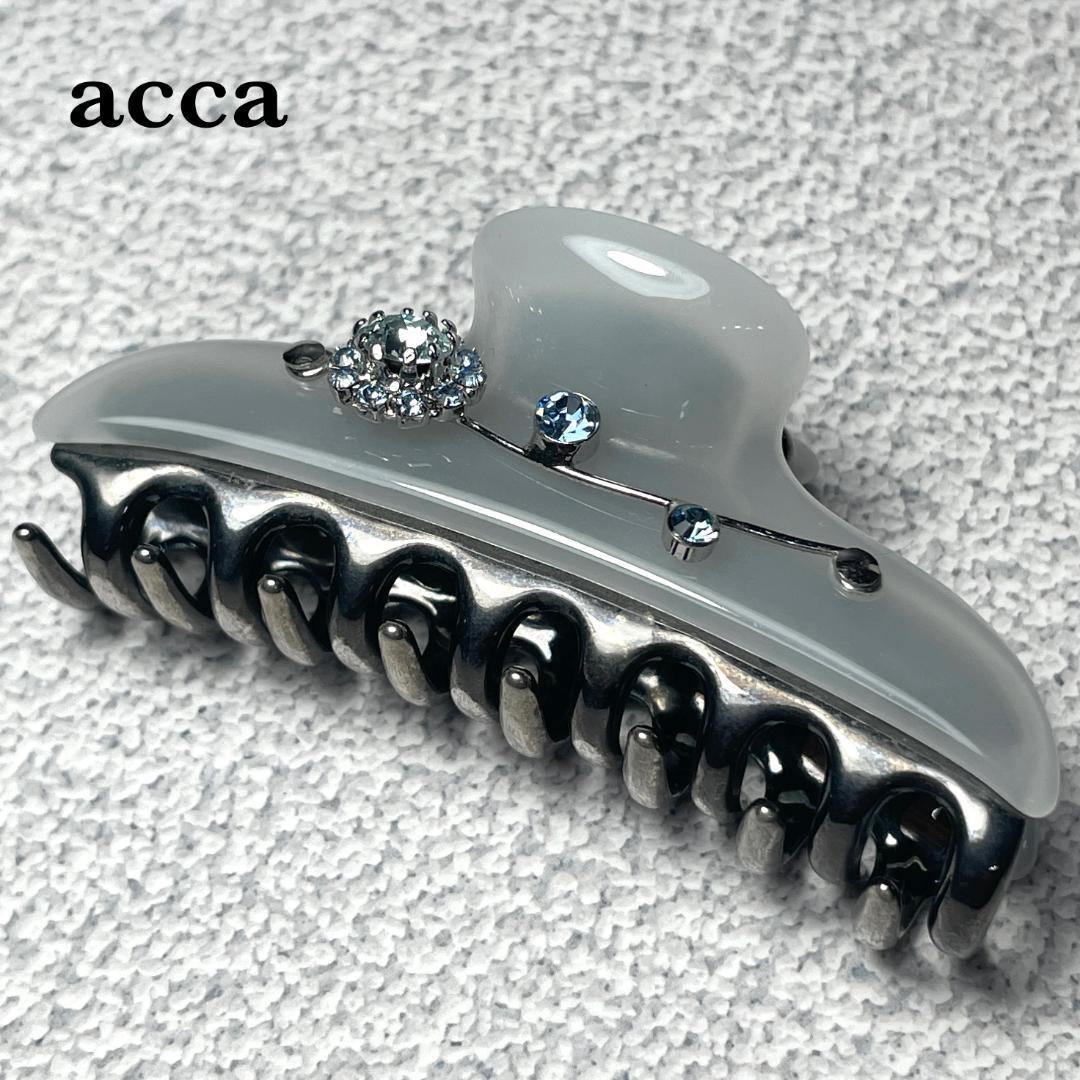 acca アッカ ヘアクリップ Mサイズ ミドル ストーン リーフ装飾 メタル acca アッカ ヘアクリップ Mサイズ ミドル ストーン リーフ装飾 メタル