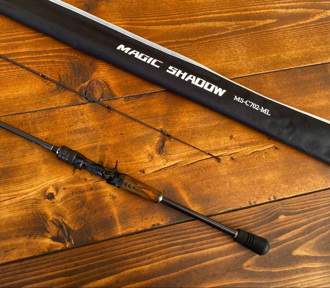 ベイトロッド　C702ML バスロッド　バス釣り　トラウト　ウッドグリップ ベイトロッド C702ML バスロッド バス釣り トラウト ウッドグリップ