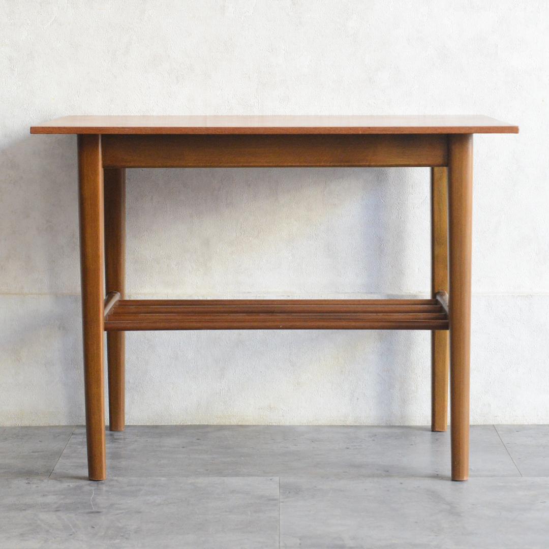 デンマーク 北欧ヴィンテージ チーク サイドテーブル ラダー棚付 北欧