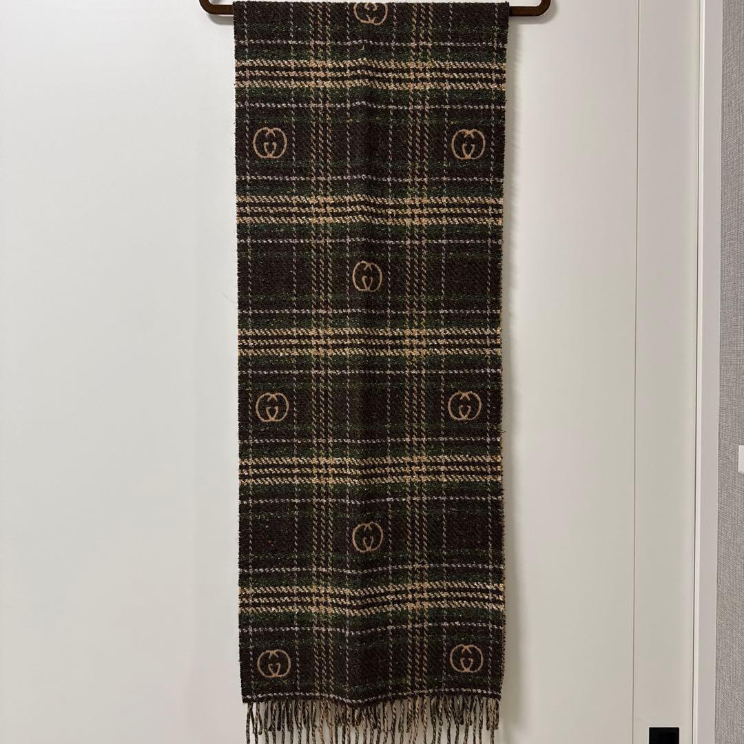 GUCCI チェック柄マフラー ウール 楽天市場】グッチ マフラー チェック レッド ツイード リバーシブル