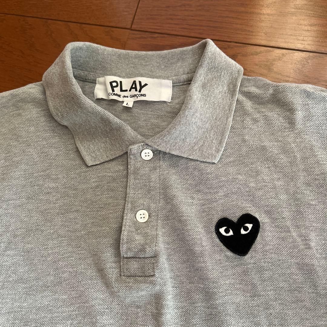 COMME des GARÇONS PLAY ポロシャツ グレー AZ-T078 - メルカリ
