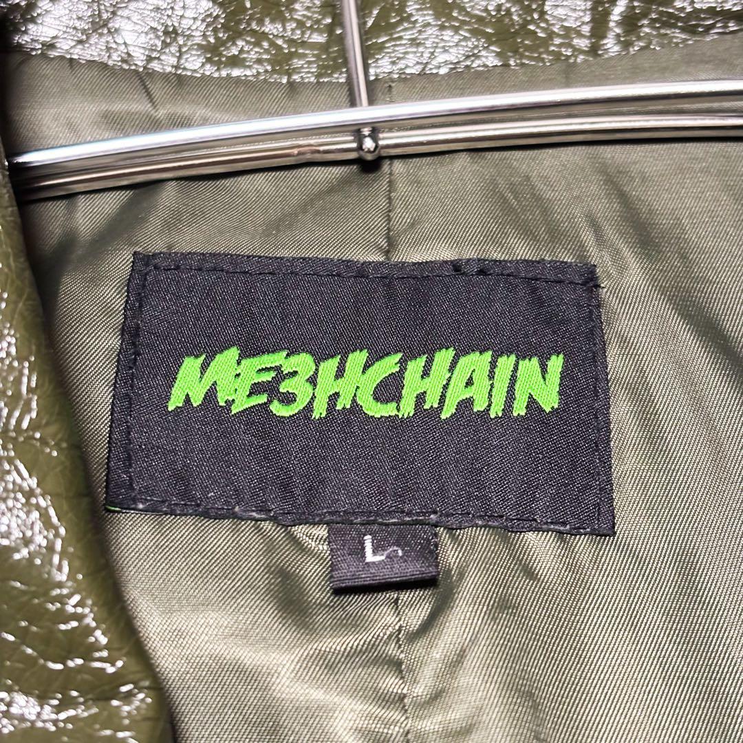 ポ*オ様 YOIKADAKADA スタッズ レザーコート ロング丈 モスグリーン