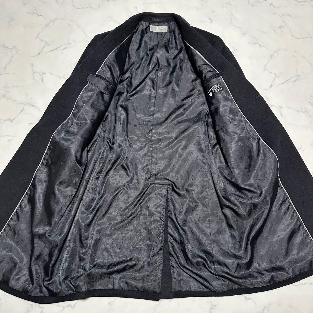 美品 ユキトリイ アンゴラチェスターコート 裏地ペイズリー 3L YUKI