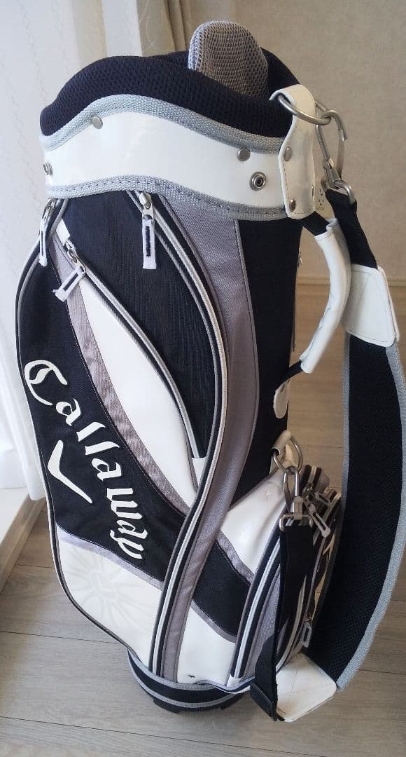 Callaway キャディバッグ ホワイト/ブラック Callaway（キャロウェイ） キャディバッグ ツアー メンズ カート型 9.5