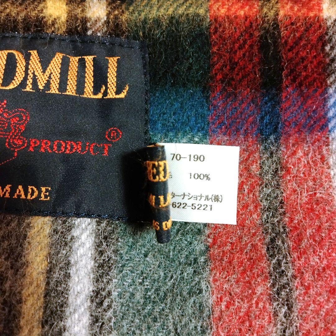 TWEEDMILL ツイードミル 大判 ストール ライトグレー チェック柄